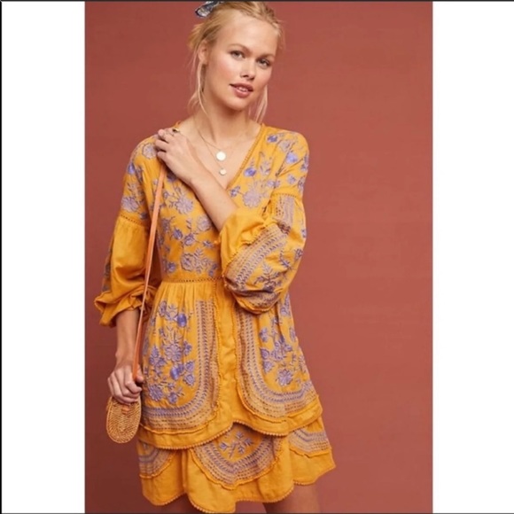 Anthropologie Dresses & Skirts - Anthropologie Meadow Rue Lisette Embroidered Dress